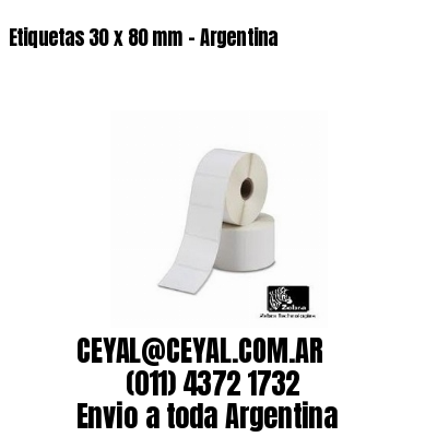 Etiquetas 30 x 80 mm – Argentina