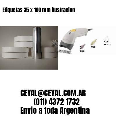 Etiquetas 35 x 100 mm ilustracion