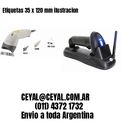 Etiquetas 35 x 120 mm ilustracion