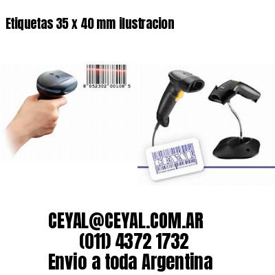 Etiquetas 35 x 40 mm ilustracion