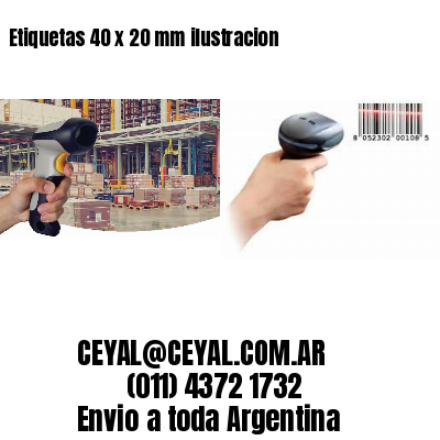 Etiquetas 40 x 20 mm ilustracion