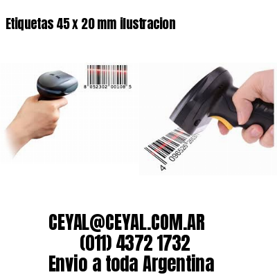 Etiquetas 45 x 20 mm ilustracion