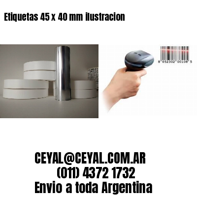 Etiquetas 45 x 40 mm ilustracion