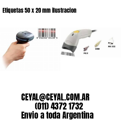 Etiquetas 50 x 20 mm ilustracion