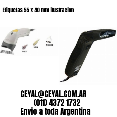 Etiquetas 55 x 40 mm ilustracion