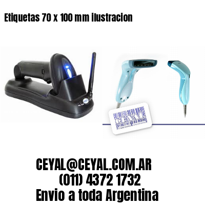 Etiquetas 70 x 100 mm ilustracion