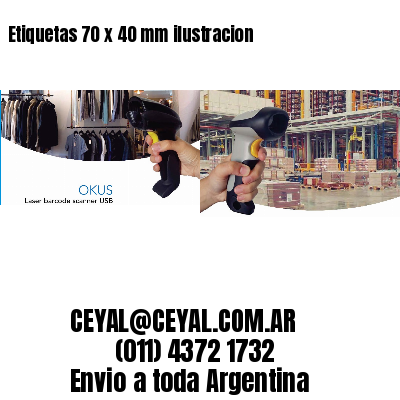 Etiquetas 70 x 40 mm ilustracion