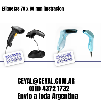 Etiquetas 70 x 60 mm ilustracion