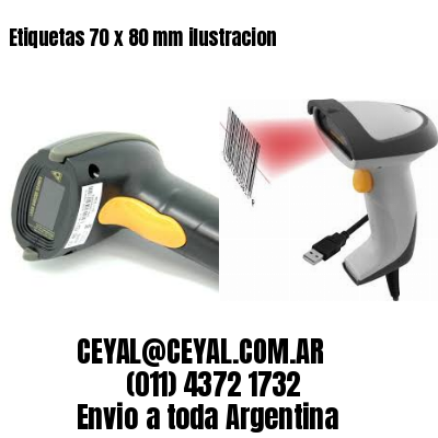Etiquetas 70 x 80 mm ilustracion