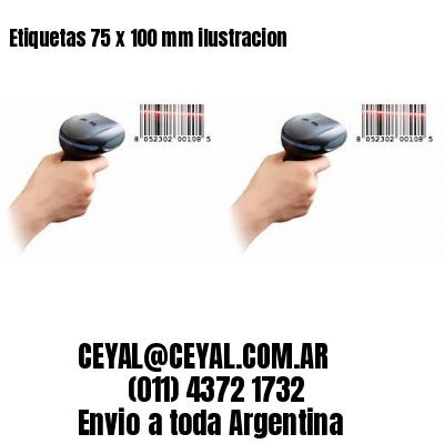 Etiquetas 75 x 100 mm ilustracion