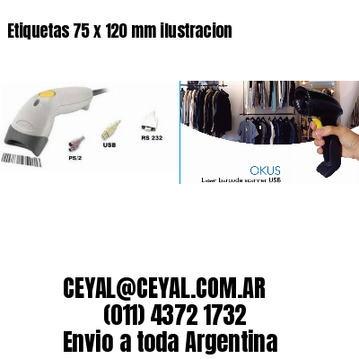 Etiquetas 75 x 120 mm ilustracion