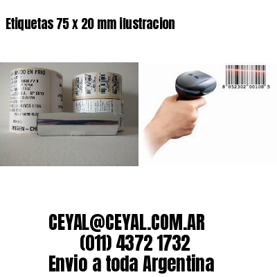 Etiquetas 75 x 20 mm ilustracion