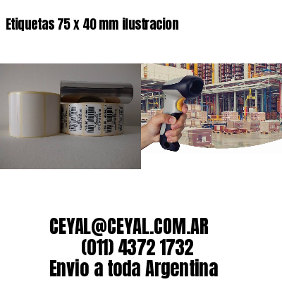 Etiquetas 75 x 40 mm ilustracion