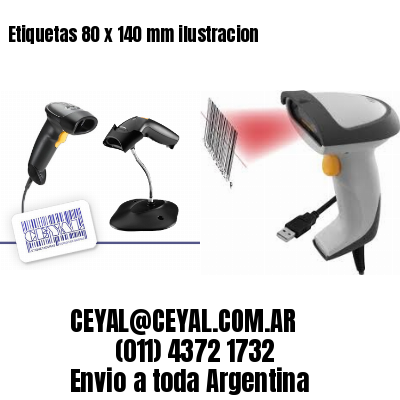 Etiquetas 80 x 140 mm ilustracion