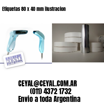 Etiquetas 80 x 40 mm ilustracion