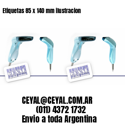 Etiquetas 85 x 140 mm ilustracion