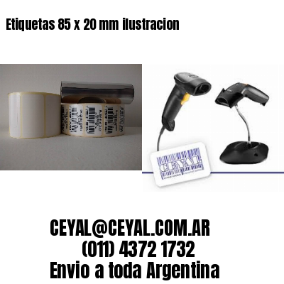 Etiquetas 85 x 20 mm ilustracion