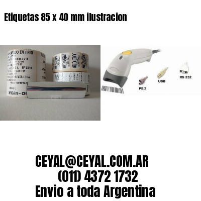 Etiquetas 85 x 40 mm ilustracion