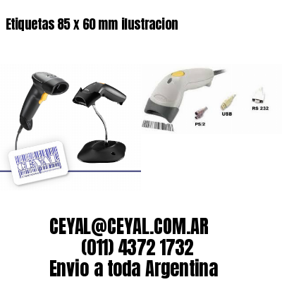 Etiquetas 85 x 60 mm ilustracion