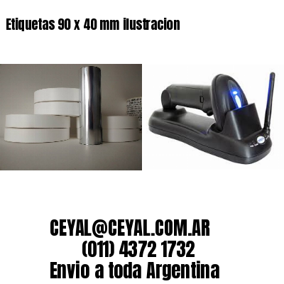 Etiquetas 90 x 40 mm ilustracion