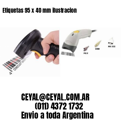 Etiquetas 95 x 40 mm ilustracion