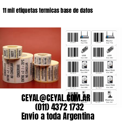 11 mil etiquetas termicas base de datos