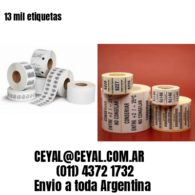 13 mil etiquetas