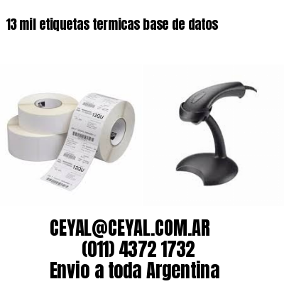 13 mil etiquetas termicas base de datos