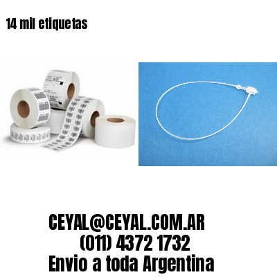 14 mil etiquetas