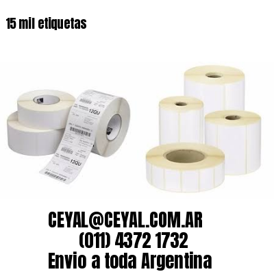 15 mil etiquetas