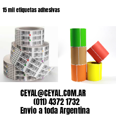 15 mil etiquetas adhesivas