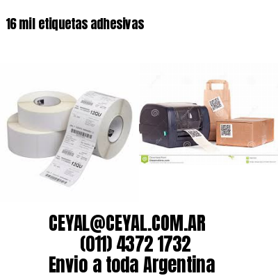 16 mil etiquetas adhesivas