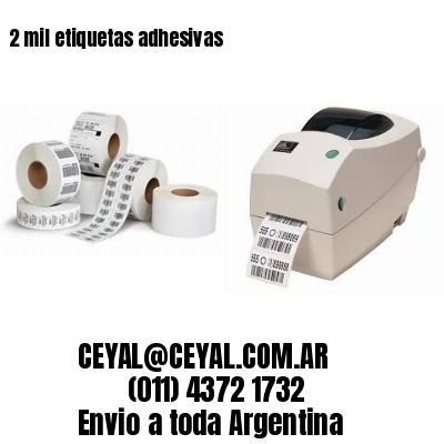 2 mil etiquetas adhesivas