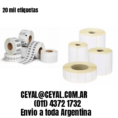 20 mil etiquetas