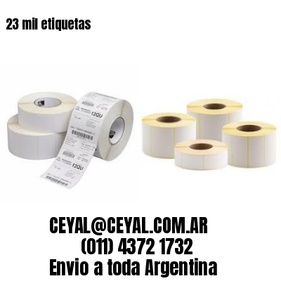 23 mil etiquetas