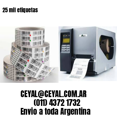 25 mil etiquetas