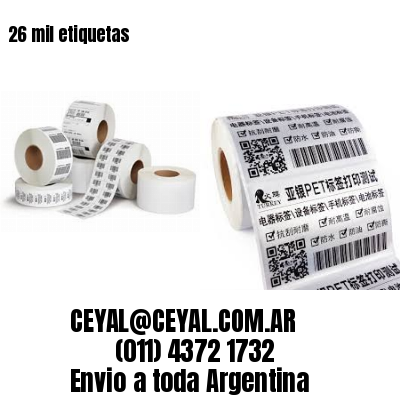 26 mil etiquetas