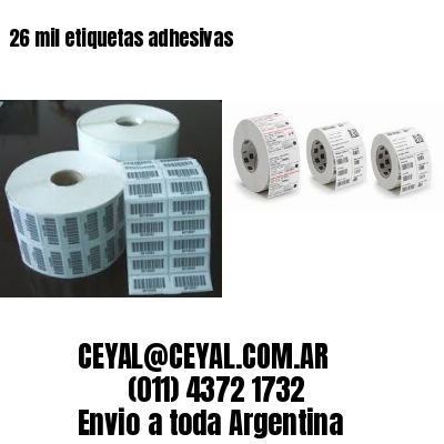26 mil etiquetas adhesivas