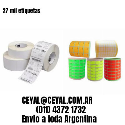 27 mil etiquetas