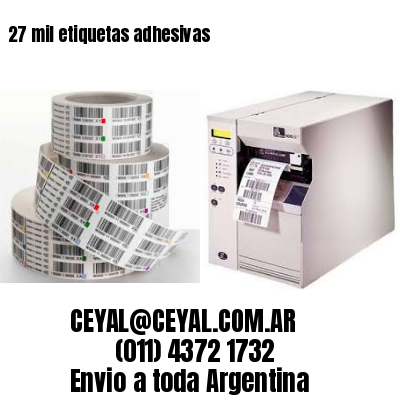 27 mil etiquetas adhesivas
