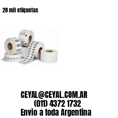 28 mil etiquetas