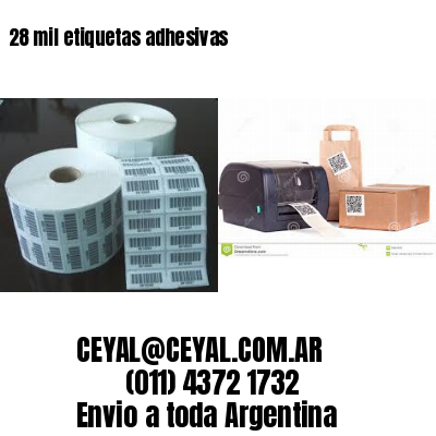 28 mil etiquetas adhesivas