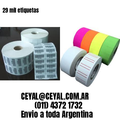 29 mil etiquetas