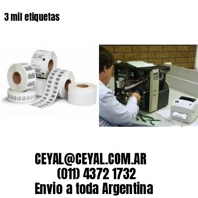 3 mil etiquetas