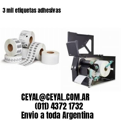 3 mil etiquetas adhesivas