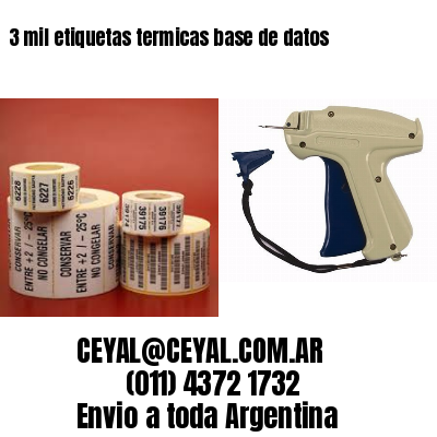 3 mil etiquetas termicas base de datos