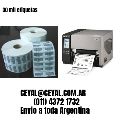 30 mil etiquetas