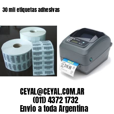 30 mil etiquetas adhesivas