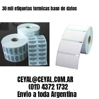 30 mil etiquetas termicas base de datos