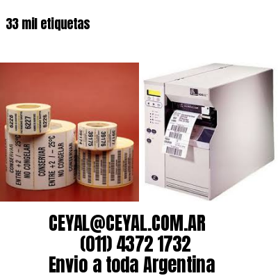 33 mil etiquetas